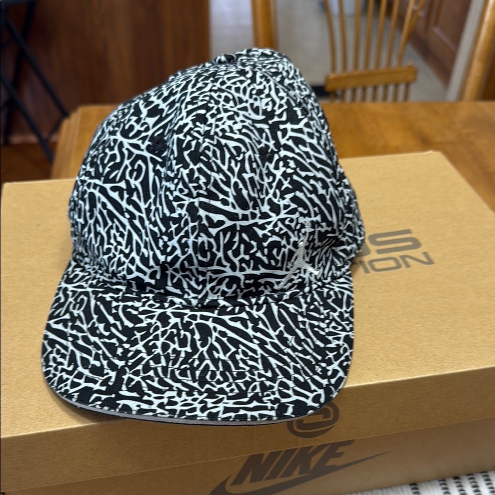 Jordan Black and White Patterned Hat